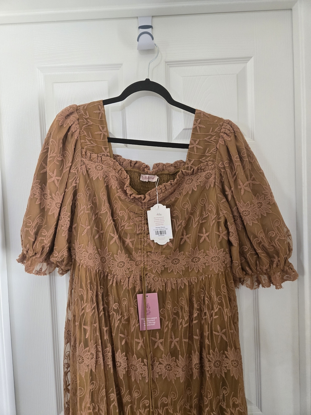 Ivy City Co Brown Lace Tiered Maxi Dress - Picture 9 of 15